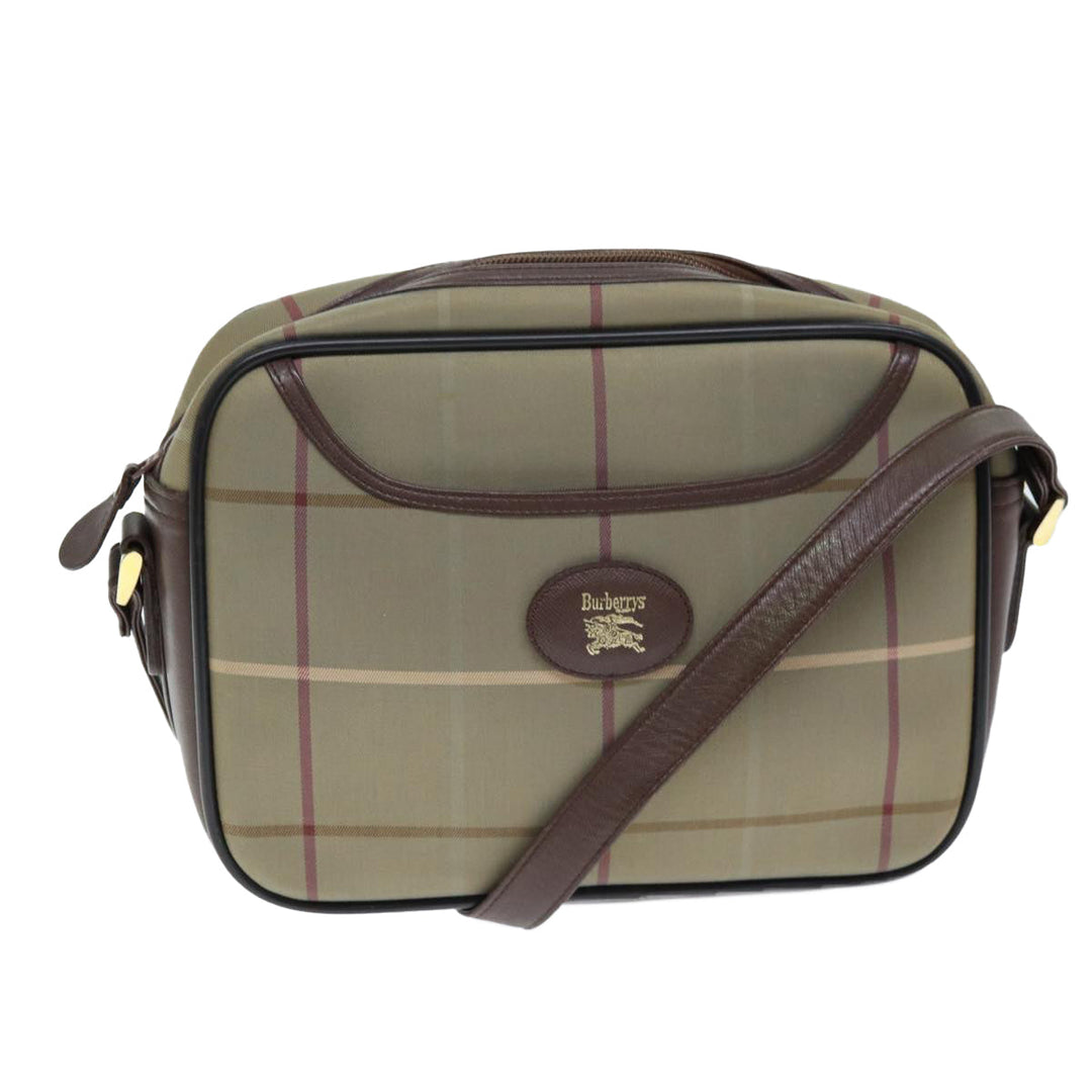 BurberrySs Nova Check Shoulder Bag Canvas Beige Auth yk12298