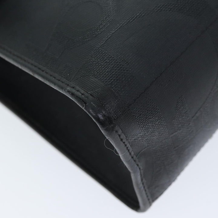 CHRISTIAN Top quality Dior Trotter Canvas Hand Bag 2way Black Auth yk12322