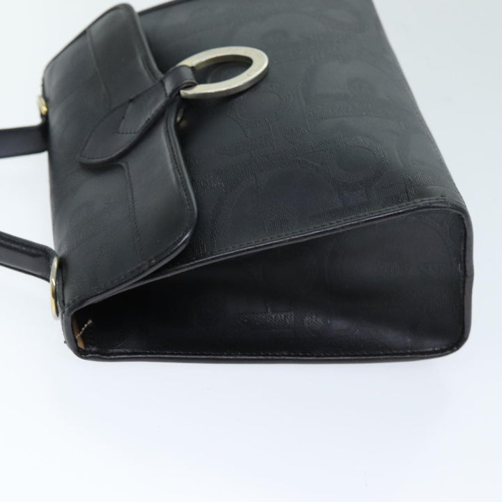 CHRISTIAN Top quality Dior Trotter Canvas Hand Bag 2way Black Auth yk12322