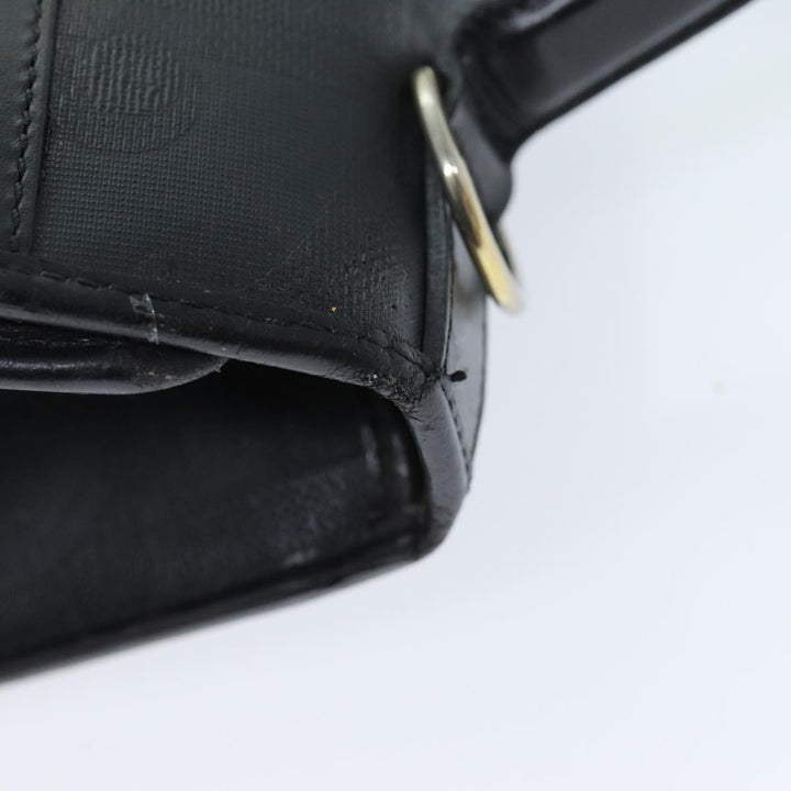 CHRISTIAN Top quality Dior Trotter Canvas Hand Bag 2way Black Auth yk12322