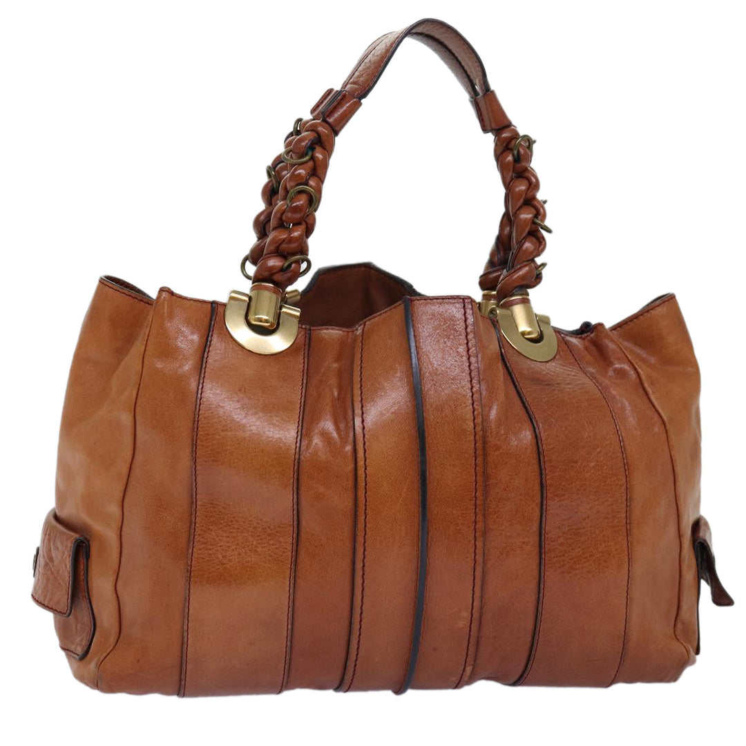 Chloe Tote Bag Leather Brown yk12336