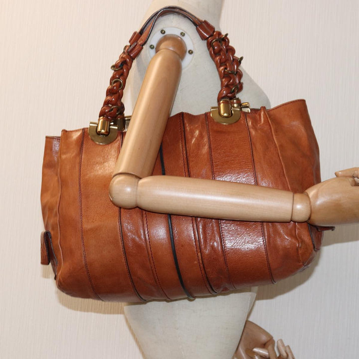 Chloe Tote Bag Leather Brown yk12336