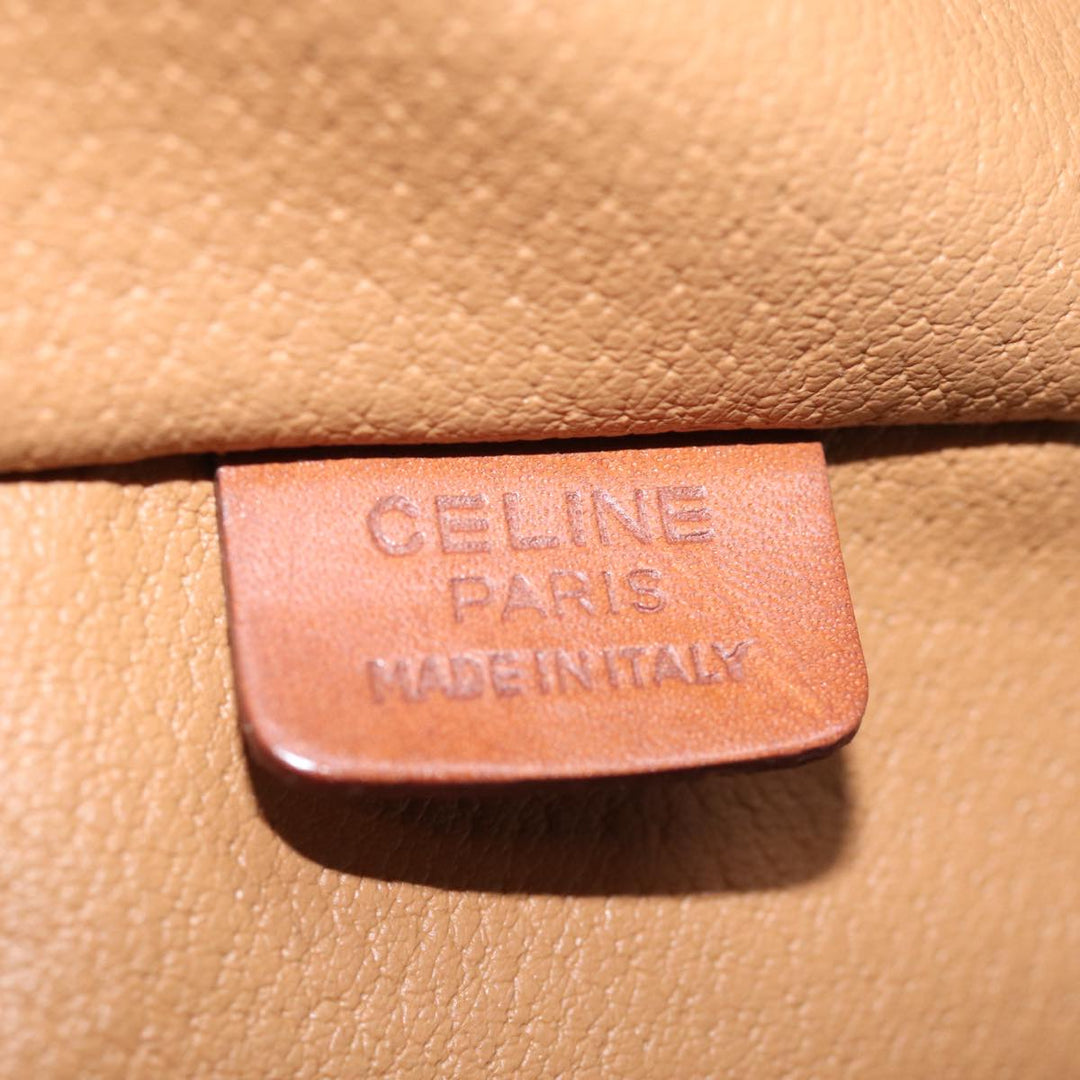 Celine Macadam Canvas Vanity Hand Bag PVC Brown Auth yk12373