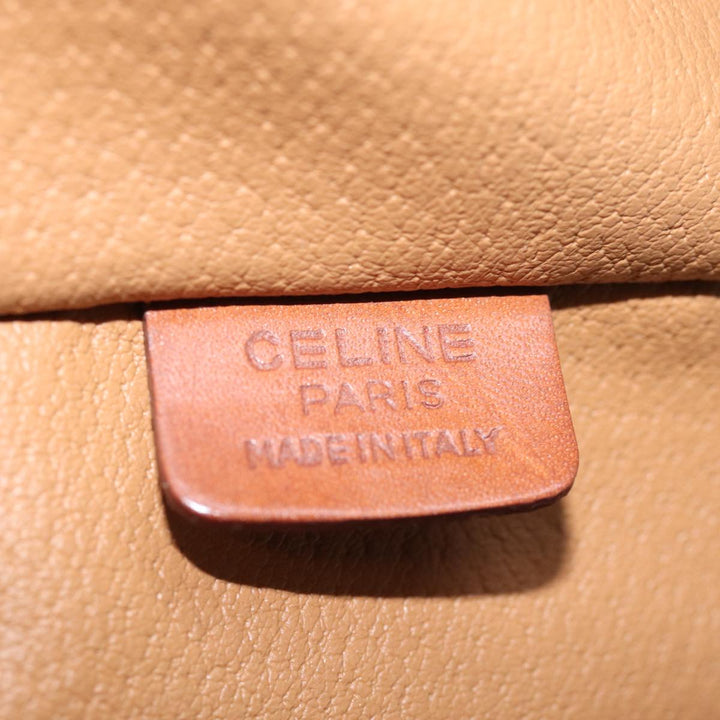 Celine Macadam Canvas Vanity Hand Bag PVC Brown Auth yk12373