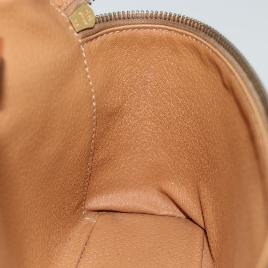 Celine Macadam Canvas Vanity Hand Bag PVC Brown Auth yk12373