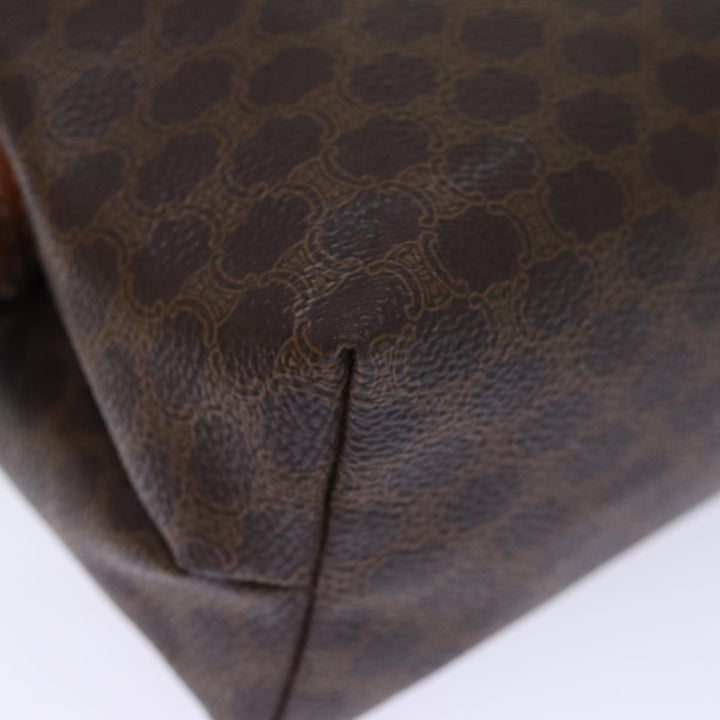 Celine Macadam Canvas Pouch PVC Brown 12385