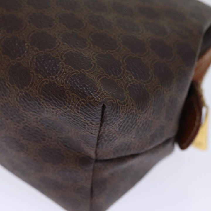 Celine Macadam Canvas Pouch PVC Brown 12385