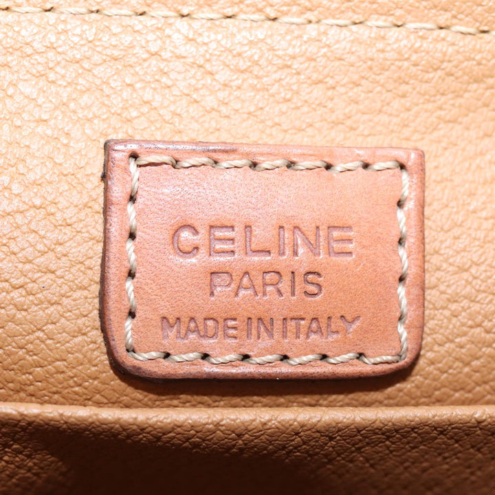 Celine Macadam Canvas Pouch PVC Brown 12385