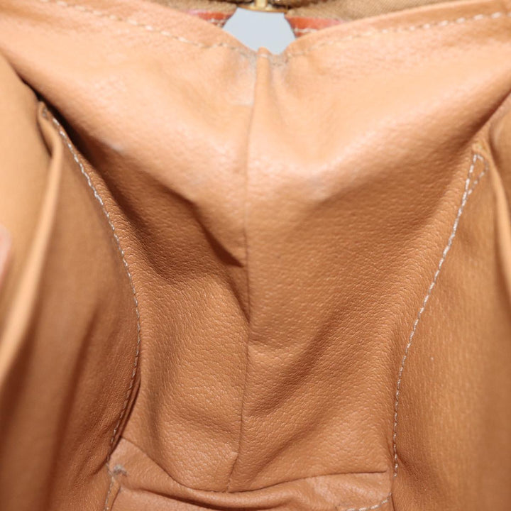 Celine Macadam Canvas Pouch PVC Brown 12385