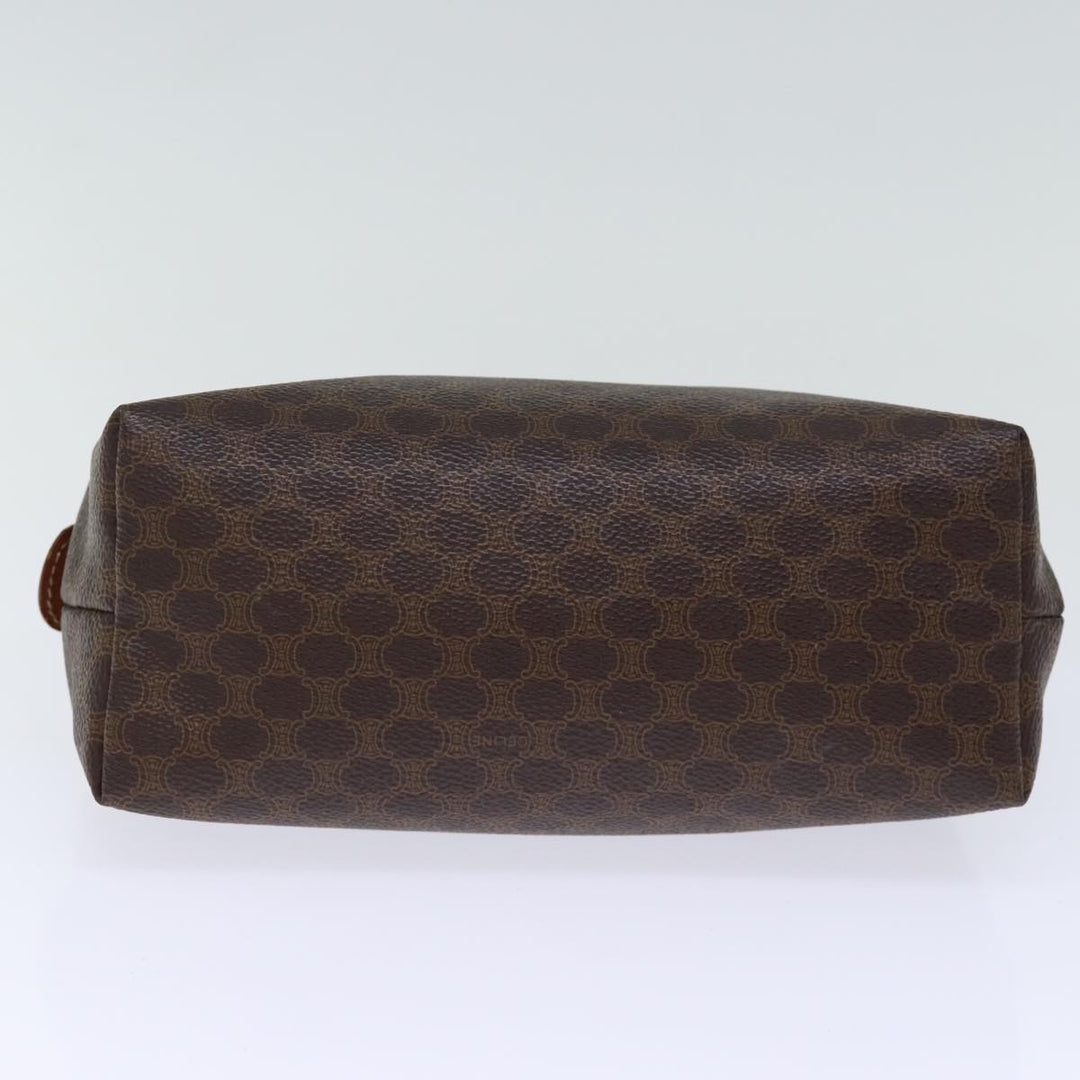 Celine Macadam Canvas Pouch PVC Brown 12385