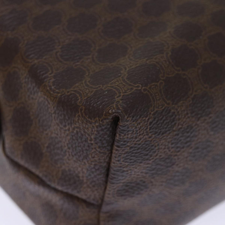 Celine Macadam Canvas Pouch PVC Brown 12385