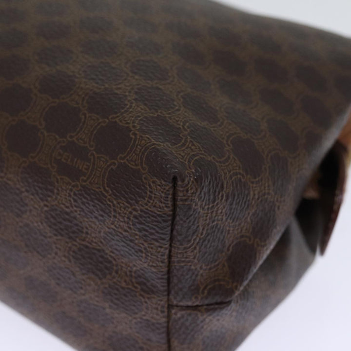 Celine Macadam Canvas Pouch PVC Brown 12385