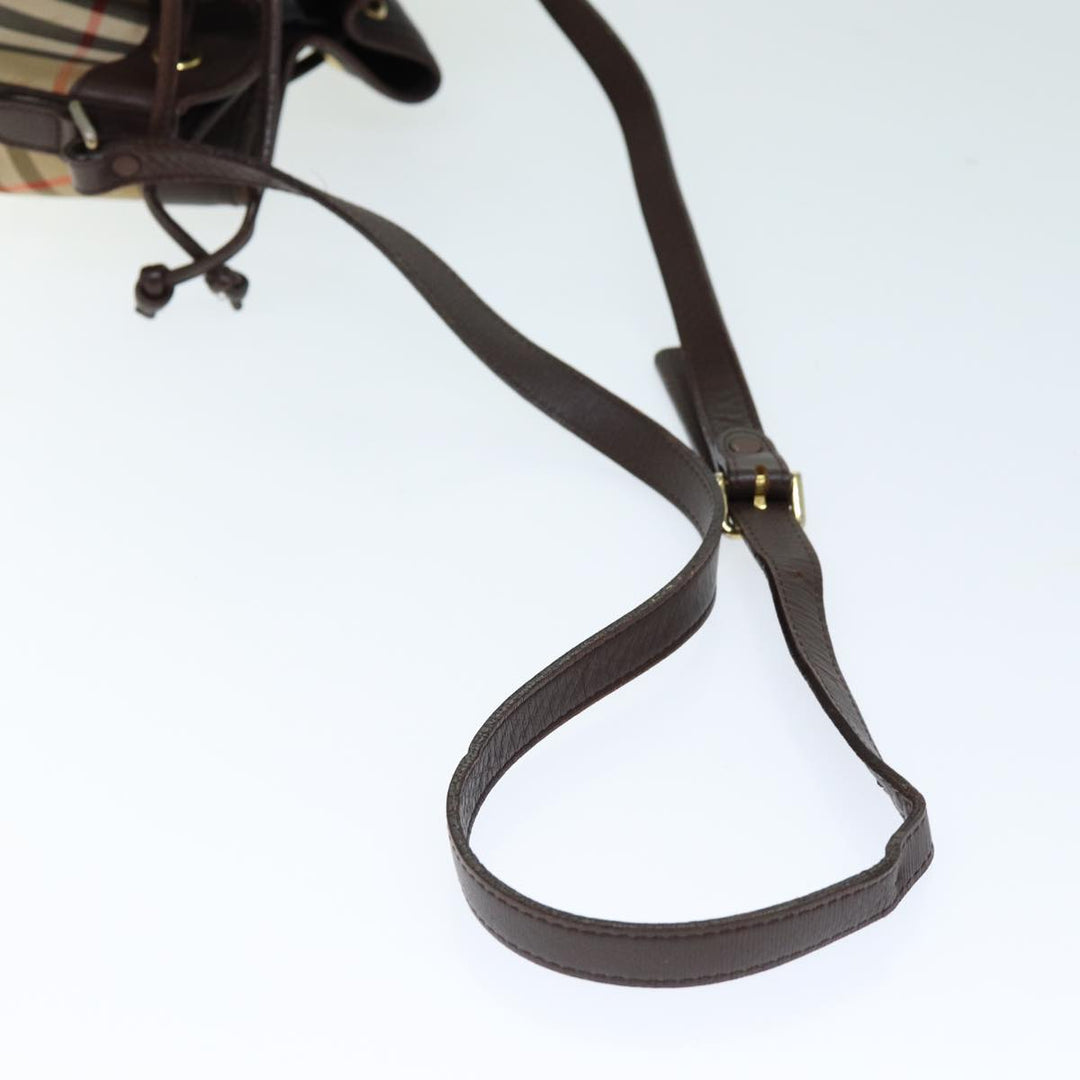 BURBERRYSs Nova Check Shoulder Bag Canvas Beige Auth yk12401