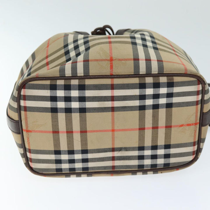 BURBERRYSs Nova Check Shoulder Bag Canvas Beige Auth yk12401