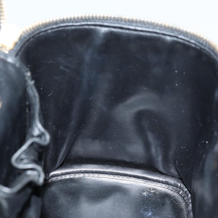 Chanel Bicolole Vanity Cosmetic Pouch Leather Black CC Auth yk12444