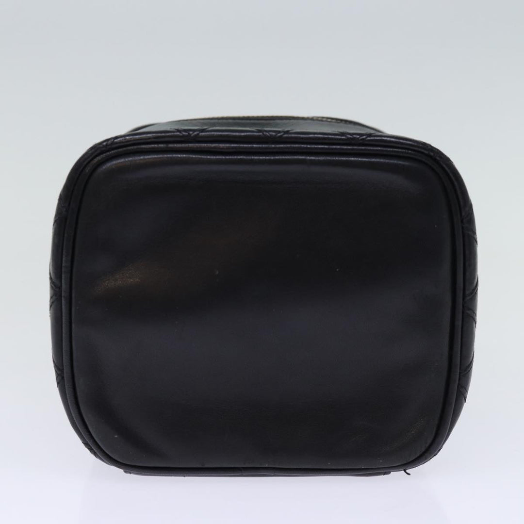 Chanel Bicolole Vanity Cosmetic Pouch Leather Black CC Auth yk12444