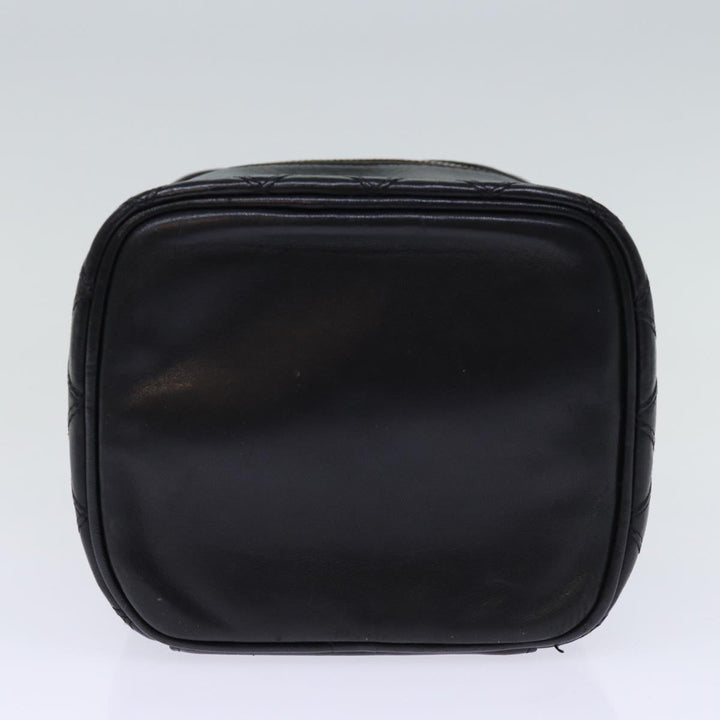 Chanel Bicolole Vanity Cosmetic Pouch Leather Black CC Auth yk12444