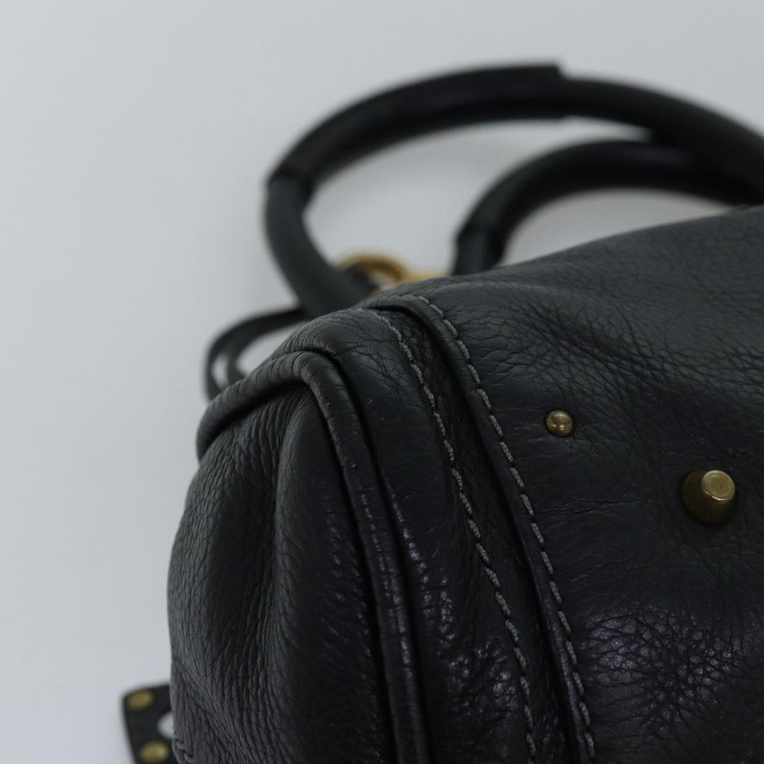 Chloe Paddington Hand Bag Leather Black yk12511