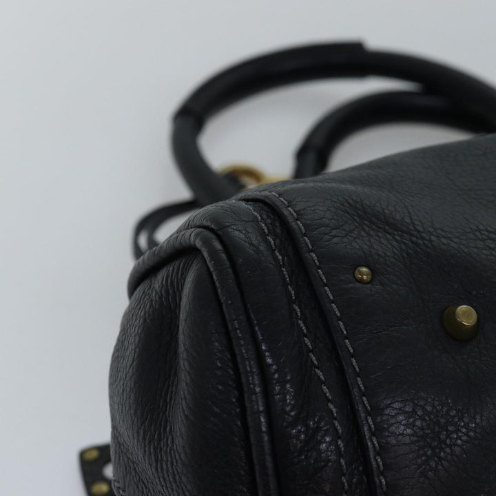 Chloe Paddington Hand Bag Leather Black yk12511