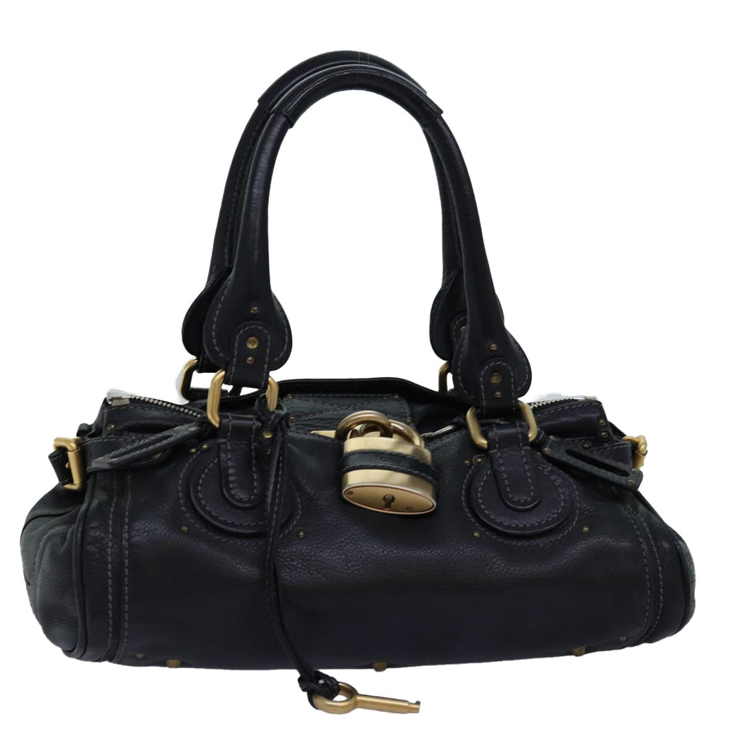 Chloe Paddington Hand Bag Leather Black yk12511