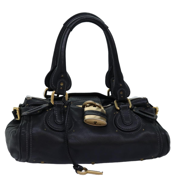 Chloe Paddington Hand Bag Leather Black yk12511
