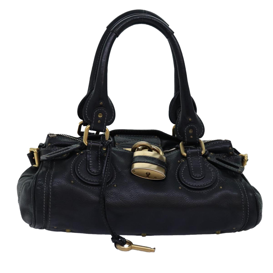 Chloe Paddington Hand Bag Leather Black yk12511