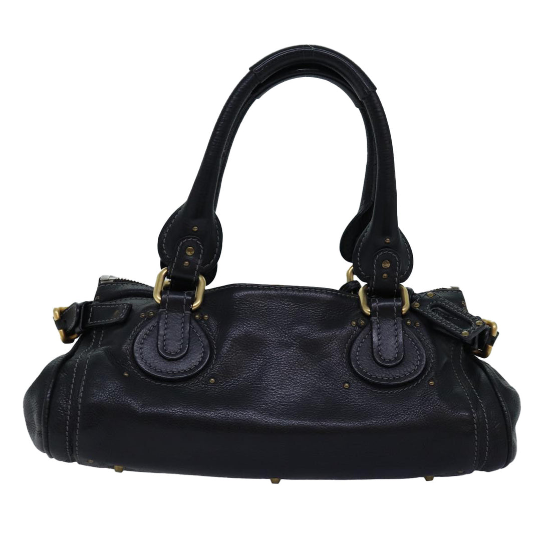 Chloe Paddington Hand Bag Leather Black yk12511