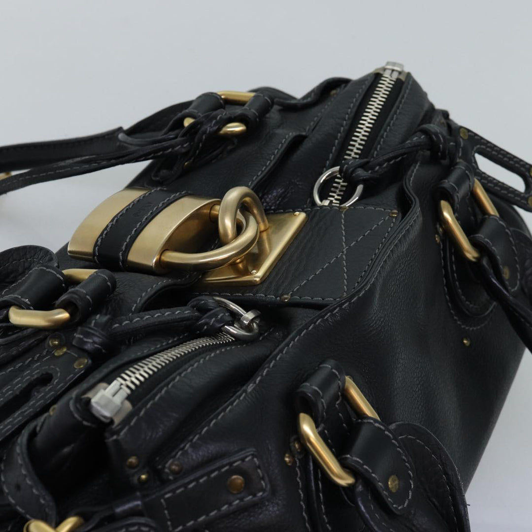 Chloe Paddington Hand Bag Leather Black yk12511