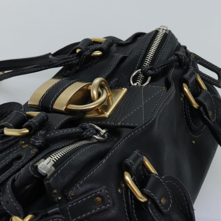 Chloe Paddington Hand Bag Leather Black yk12511