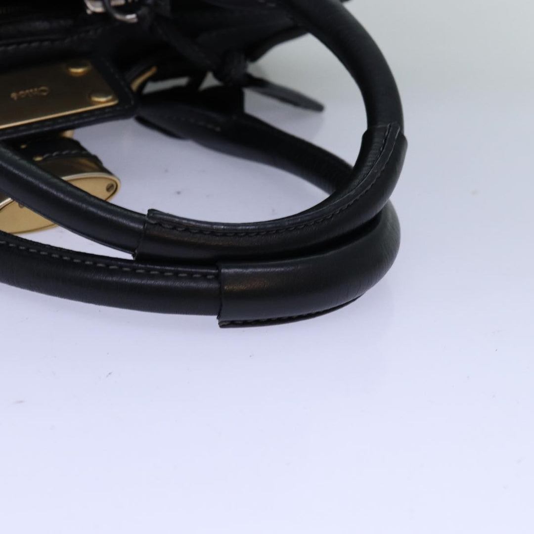 Chloe Paddington Hand Bag Leather Black yk12511