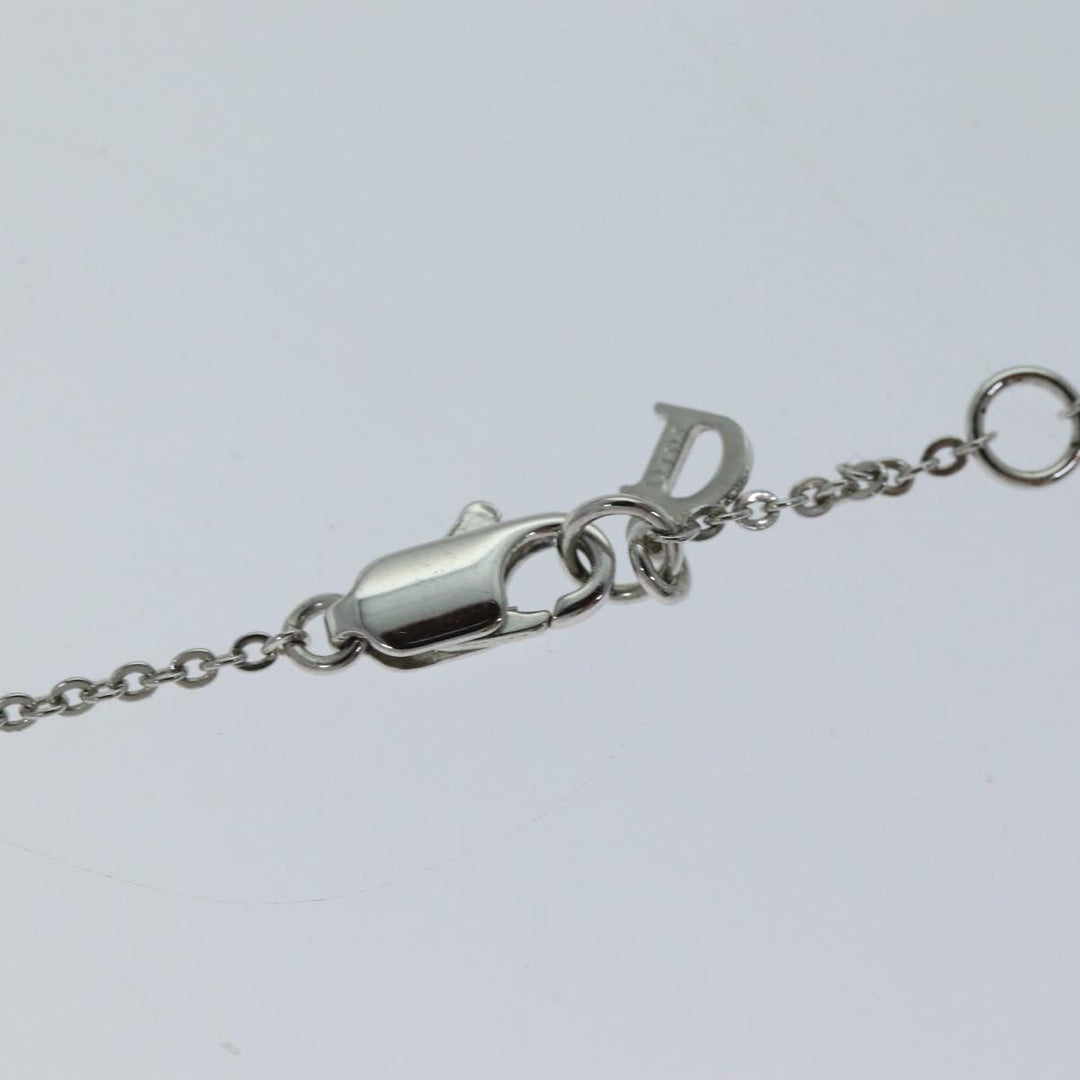 CHRISTIAN Top quality Dior Necklace metal Pink Auth yk12543