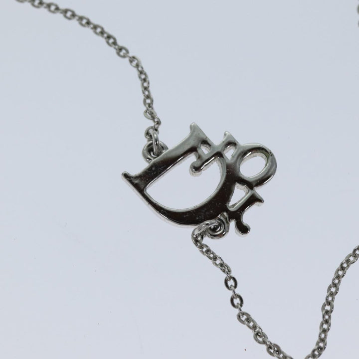CHRISTIAN Top quality Dior Necklace metal Pink Auth yk12543
