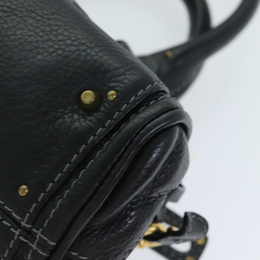Chloe Paddington Hand Bag Leather Black yk12544