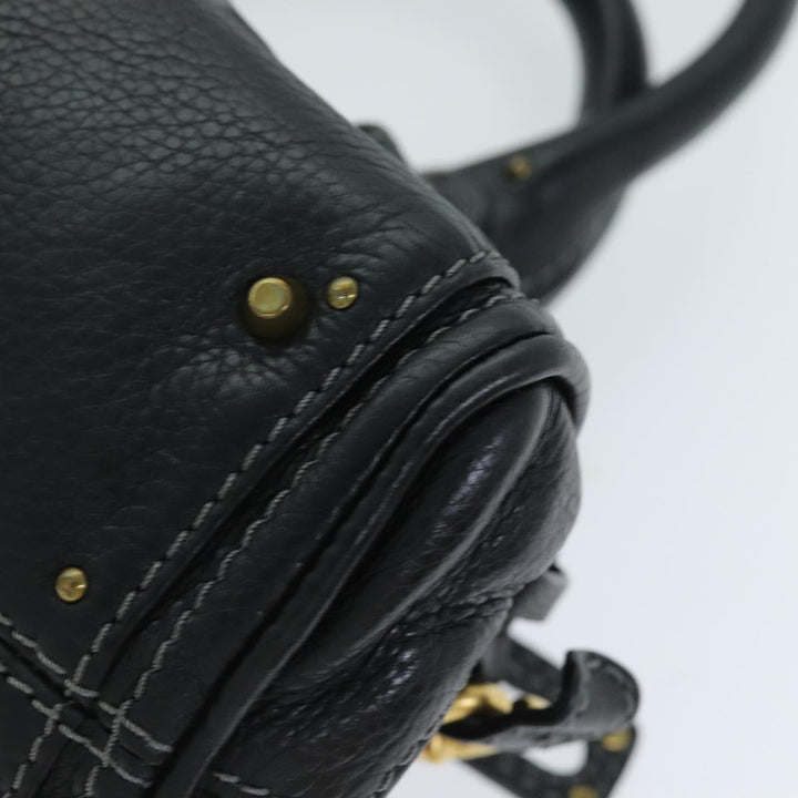 Chloe Paddington Hand Bag Leather Black yk12544