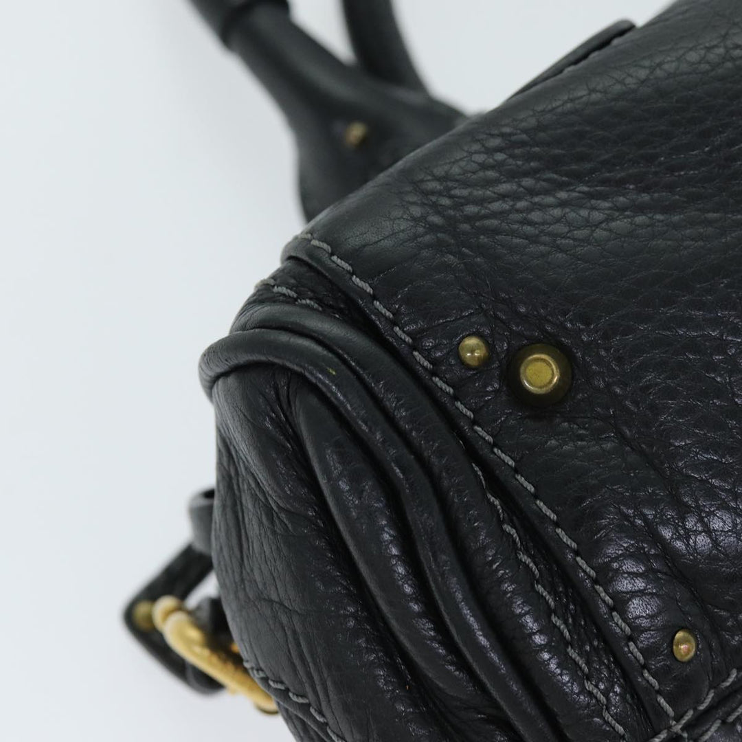 Chloe Paddington Hand Bag Leather Black yk12544