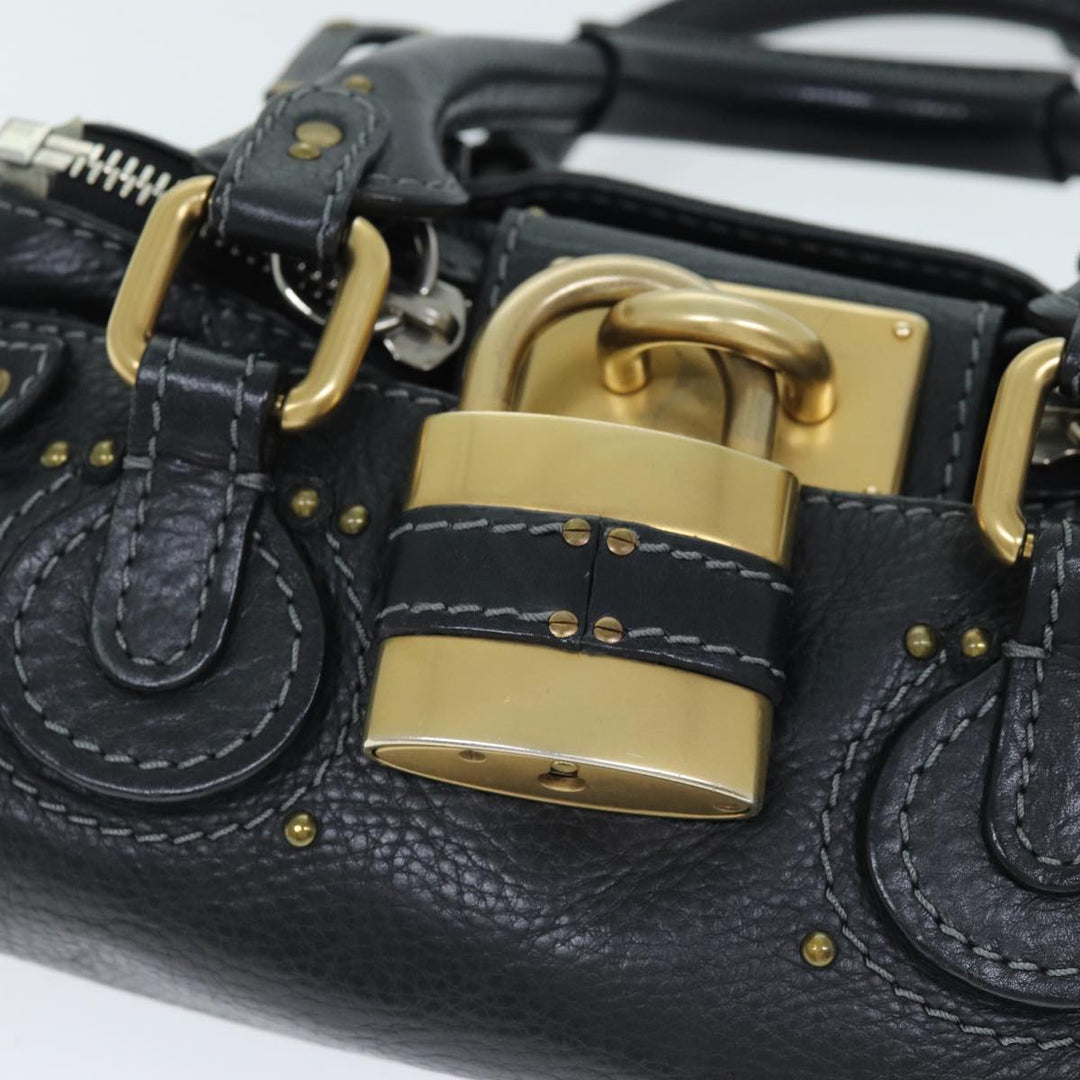 Chloe Paddington Hand Bag Leather Black yk12544