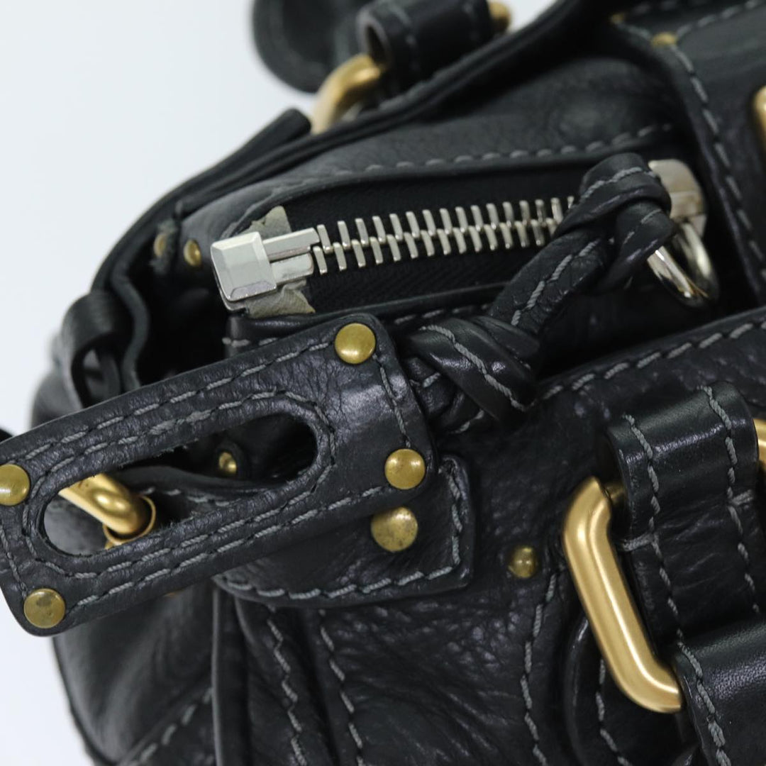 Chloe Paddington Hand Bag Leather Black yk12544