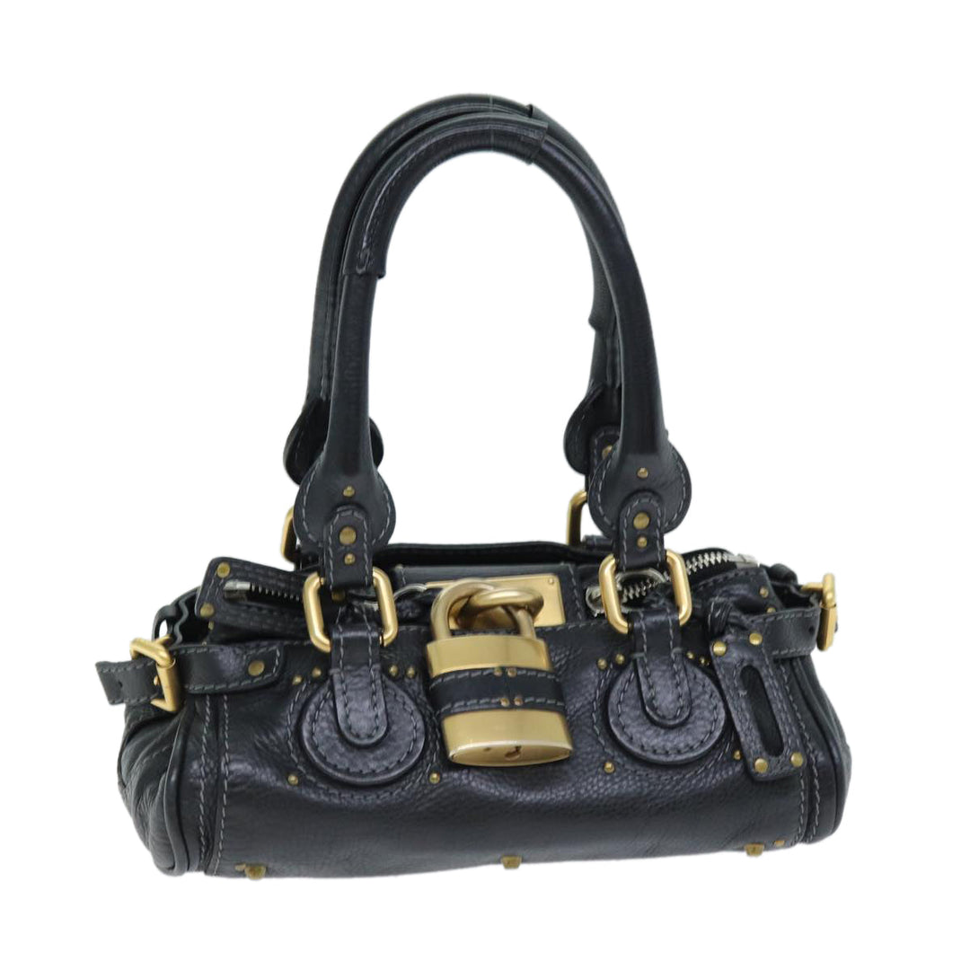 Chloe Paddington Hand Bag Leather Black yk12544