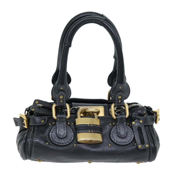 Chloe Paddington Hand Bag Leather Black yk12544