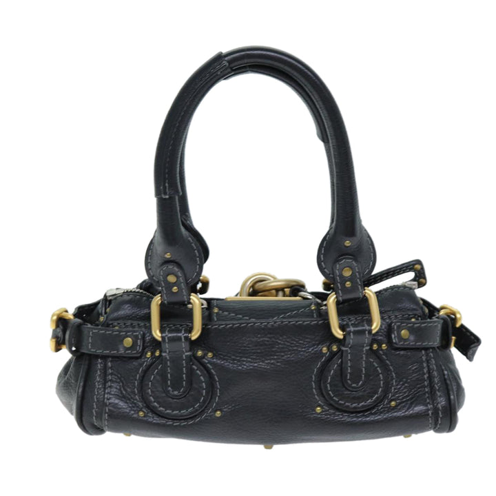 Chloe Paddington Hand Bag Leather Black yk12544