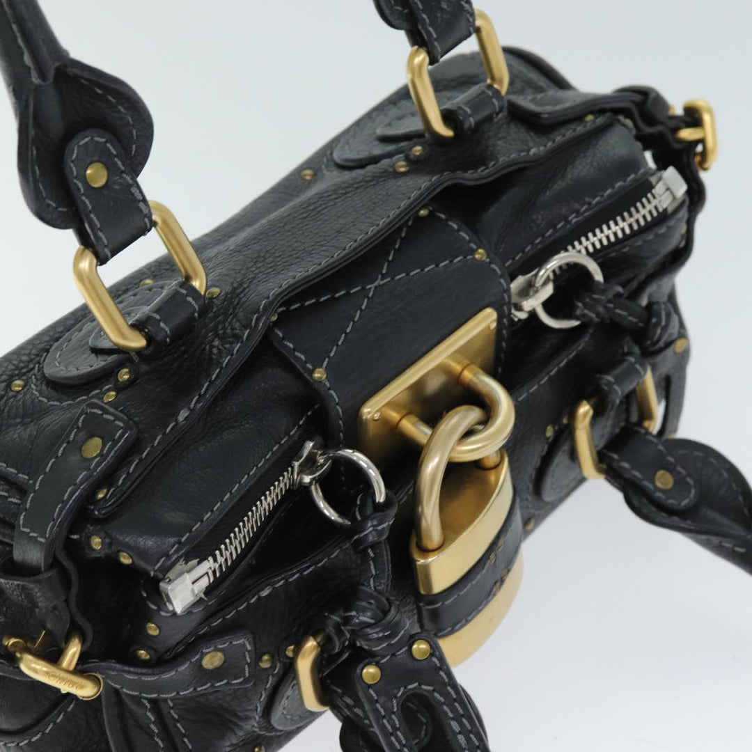 Chloe Paddington Hand Bag Leather Black yk12544