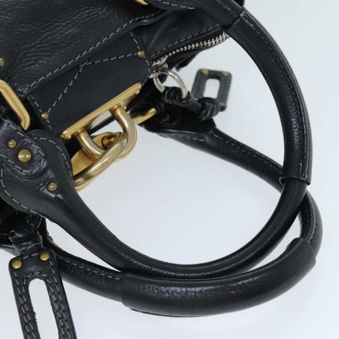 Chloe Paddington Hand Bag Leather Black yk12544