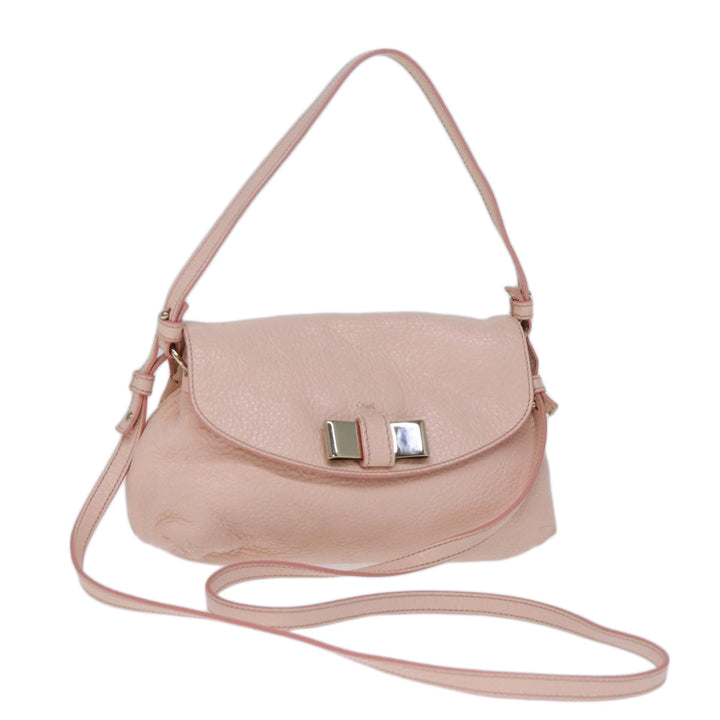 Chloe Lily Hand Bag Leather 2way Pink yk12570