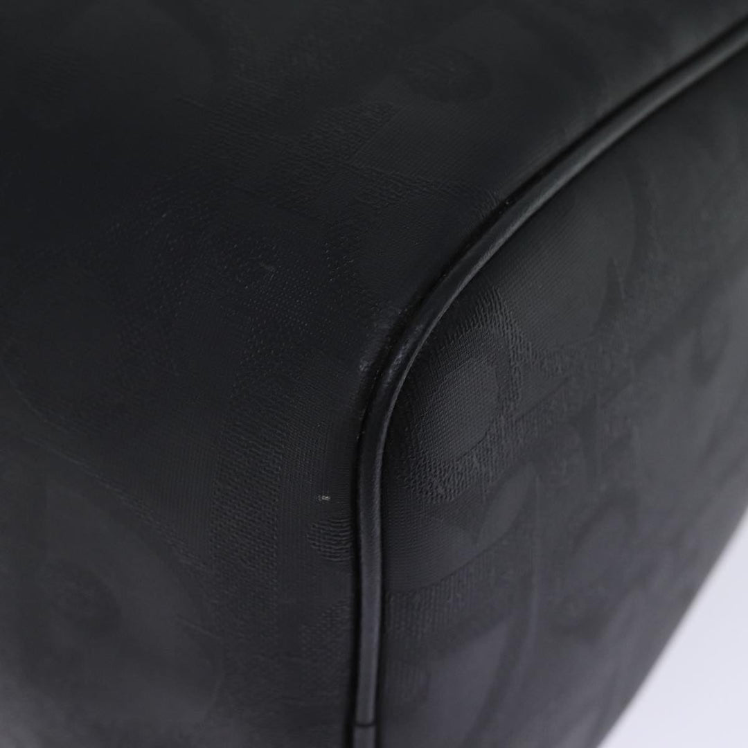 CHRISTIAN Dior Trotter Canvas Boston Bag Black Auth yk12582
