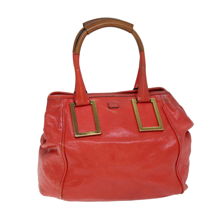 Chloe Etel Hand Bag Leather Red yk12587