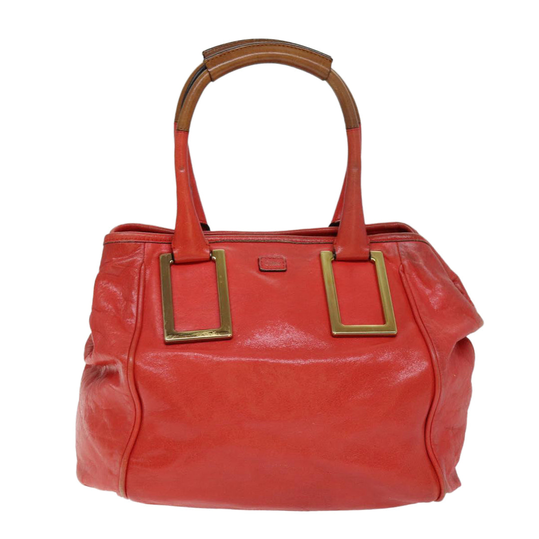 Chloe Etel Hand Bag Leather Red yk12587