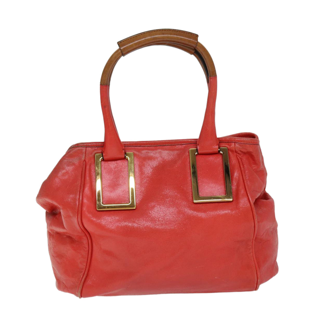 Chloe Etel Hand Bag Leather Red yk12587