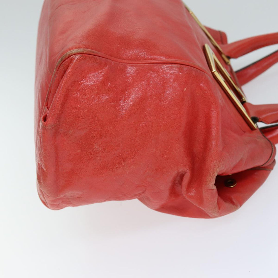 Chloe Etel Hand Bag Leather Red yk12587