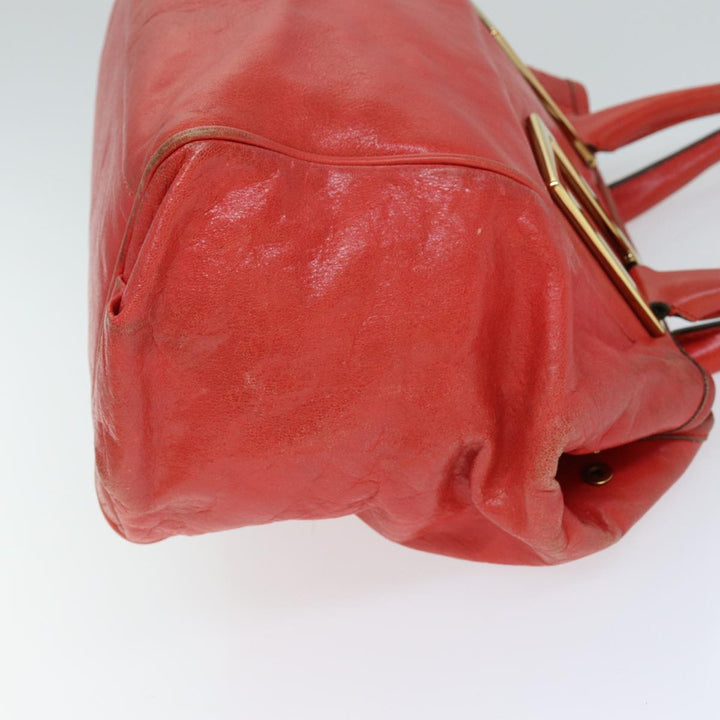 Chloe Etel Hand Bag Leather Red yk12587