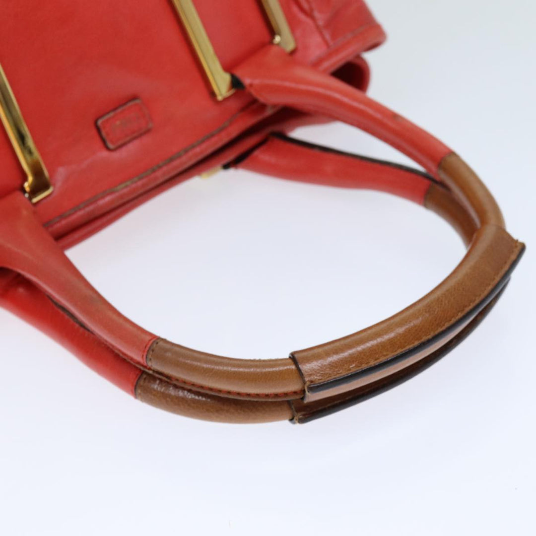 Chloe Etel Hand Bag Leather Red yk12587